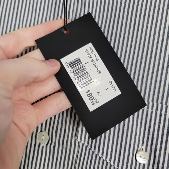 The Kooples Women White Long Sleeve Button-Down Pin Stripe Lace Shirt Size 1 S - Picture 5 of 6